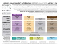 Download the sponsorship, ticket, table and tribute journal ad information sheet for the 2023 Loeb Awards banquet & celebration at Capitale in New York City on Thursday, September 28, 2023. There are discounts for media outlets and 2023 finalists.