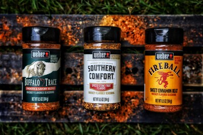 B&G Foods announced today the exciting launch of three new Weber® Seasoning Blends inspired by the flavors of some of Sazerac Company’s most popular spirits, including Fireball™ Cinnamon Whisky, Buffalo Trace™ Bourbon and Southern Comfort™ Whiskey. Each seasoning blend is non-alcoholic and has been meticulously crafted to capture the flavors iconic to each spirit brand.