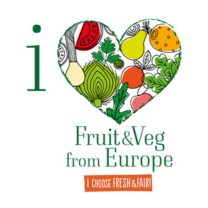 "I Love Fruit & Veg from Europe": healthy eating and passion with a vegetarian Valentine's Day