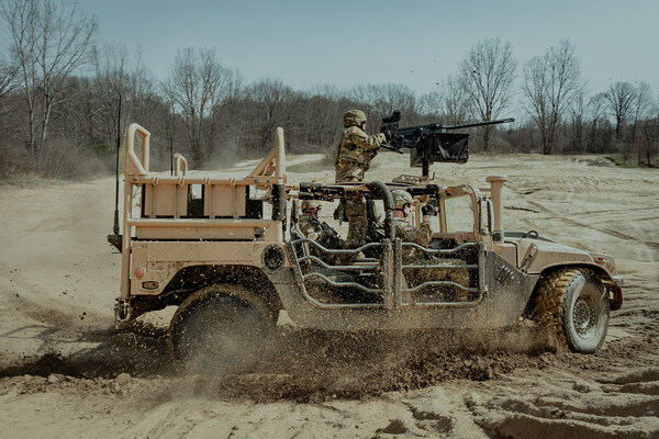 The HUMVEE 2-CT Troop Transport (9) is a 9-person conversion kit with improved seating and restraints along with crush protection of 10,000 lbs.