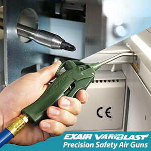 EXAIR's CE Compliant VariBlast Precision Safety Air Gun for Safe and Efficient Blowoff