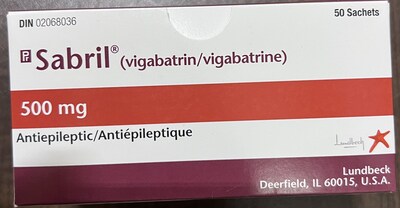Sachets de 500 mg de Sabril (vigabatrin) (Groupe CNW/Santé Canada)