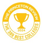 Princeton Review badge for Best 389 Colleges for 2024