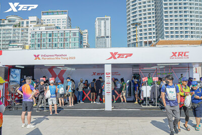 Xtep booth at VnExpress Marathon Marvelous Nha Trang 2023