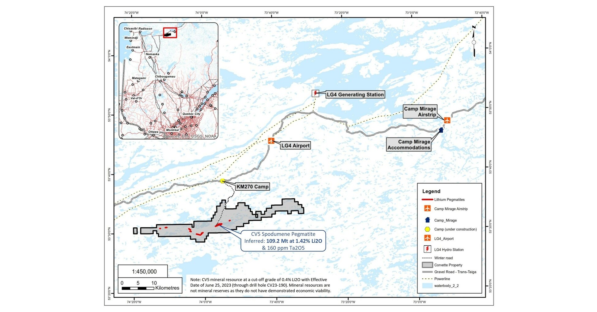 Patriot Provides Operations Update for its Corvette Property, Quebec, Canada