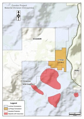 Figure 1: Planned concession areas to be transferred within the Chinapintza area (CNW Group/Luminex Resources Corp.)