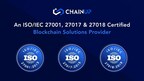 ChainUp is now an ISO/IEC 27001, 27017 &amp; 27018 Certified Blockchain Solutions Provider