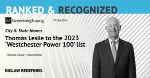 Greenberg Traurig's Thomas Leslie Recognized on City &amp; State's 'Westchester Power 100' List