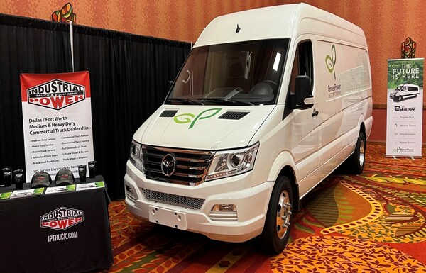 The 22’ GreenPower EV Star Cargo was featured in the Industrial Power Truck & Equipment
booth at the FleetCon 2023 conference in Loveland, Colorado.