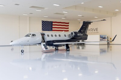 2023 Phenom 300E, N111CM at Thrive Aviation's base hangar in Las Vegas.