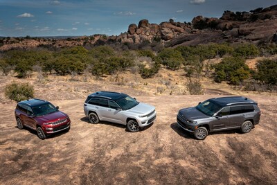2023 Jeep Grand Cherokee, left, and Grand Wagoneer L