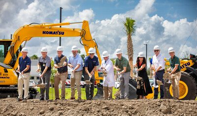Pictured from left to right: Marty Mann, Steve Harris, Drew Graham, Russ Bailey, John Couris, Dr. Charles Lockwood, Dr. Ryan Wagoner, Kelly Cullen, Mark Runyon, Dr. Glenn Currier Leaders of Tampa General Hospital (TGH), Lifepoint Behavioral Health and USF Health were joined by board members and other key stakeholders on Aug. 21, 2023 to break ground on the TGH Behavioral Health Hospital, a new four-story hospital in the heart of Tampa's Medical and Research District.