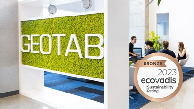 Geotab has achieved a Bronze Medal from EcoVadis, the world’s most trusted provider of business sustainability ratings (CNW Group/Geotab Inc.)