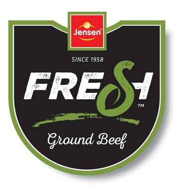 Jensen Meat Fresh Ground Beef Brand Logo