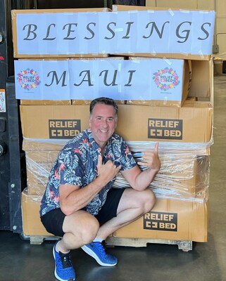 Relief Bed Shipment Bound for Maui with Relief Bed Founder Scott Smalling
