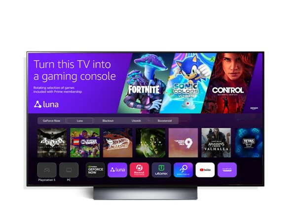 LG continues to bring a variety of gaming experiences to its Smart TVs with the addition of Amazon Luna. (CNW Group/LG Electronics Canada)