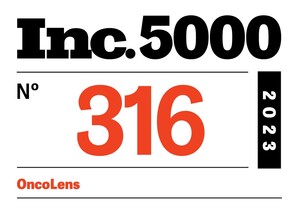 OncoLens Named to Inc. 5000 List of Fastest Growing Private Companies in America