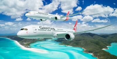 Boeing and Qantas Airlines announced the carrier has selected Boeing’s family of fuel-efficient airplanes to expand its future fleet with four 787-9 and eight 787-10 Dreamliner airplanes. (Boeing image)