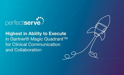 In the first-ever Gartner® Magic Quadrant™ for Clinical Communication and Collaboration, PerfectServe was recognized as a Leader and for being highest on the 