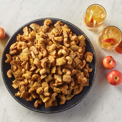 Apple cider is another classic yet increasingly popular fall flavor. This irresistible snack mix featuring PLANTERS® apple cider donut cashews puts that flavor front and center.