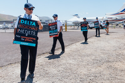 NJASAP members and their families gathered in Hailey, Idaho to picket during the 2023 Allen & Company Sun Valley Conference. With some members driving 11+ hours, the #OnlyNetJets pilots are prepared to engage in lawful action for however long it takes to restore the Fractional's status as a career destination carrier.