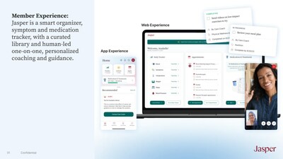 Jasper is a smart organizer, symptom and medication tracker, with a curated library and human-led one-on-one, personalized coaching and guidance.