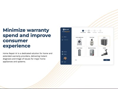 Bruviti Home Repair AI is for home- and extended-warranty companies that contract with homeowners to provide repair coverage for their home appliances and other equipment.