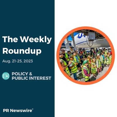 PR Newswire Weekly Policy & Public Interest Press Release Roundup, Aug. 21-25, 2023. Photo provided by United Airlines. https://prn.to/3LdU1Ft