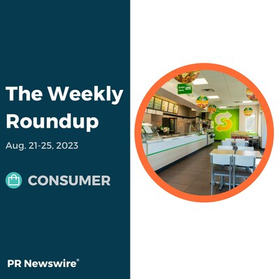 PR Newswire Weekly Consumer Press Release Roundup, Aug. 21-25, 2023. Photo provided by Subway Restaurants. https://prn.to/45Ilhnk