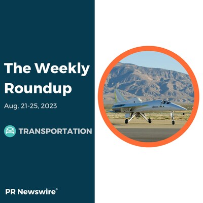 PR Newswire Weekly Transportation Press Release Roundup, Aug. 21-25, 2023. Photo provided by Boom Supersonic. https://prn.to/3P9S3Ig