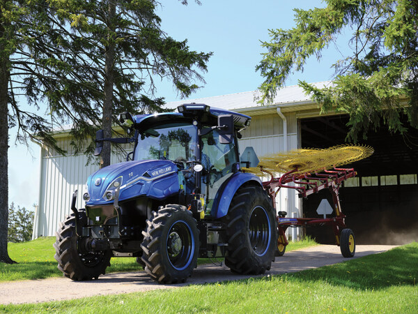 The new T4 Electric Power from New Holland is the first all-electric utility tractor with autonomous features.