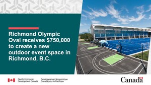 Richmond Olympic Oval receives $750,000 to create a new outdoor event space in Richmond, B.C.