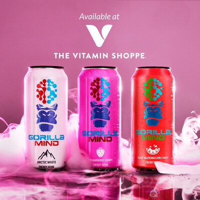Gorilla Mind Energy Drinks Now Available Nationwide at The Vitamin Shoppe and on VitaminShoppe.com