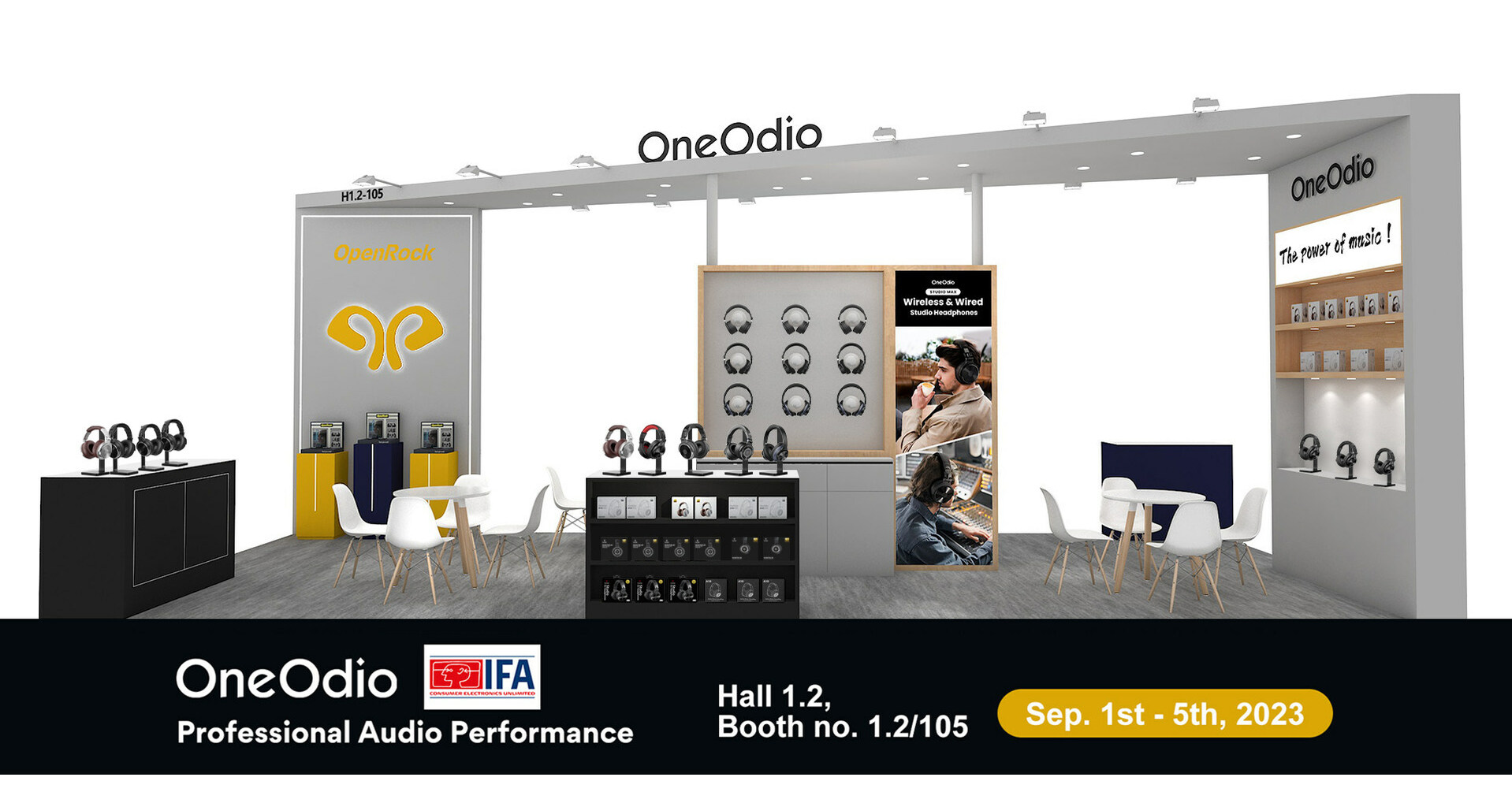 OneOdio nimmt an der IFA Berlin 2023 teil: eine Pr&auml;sentation von innovativen Kopfh&ouml;rerl&ouml;sungen