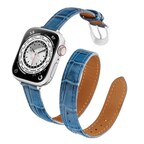 These Apple Watch straps uniquely wrap twice around a woman’s wrist.