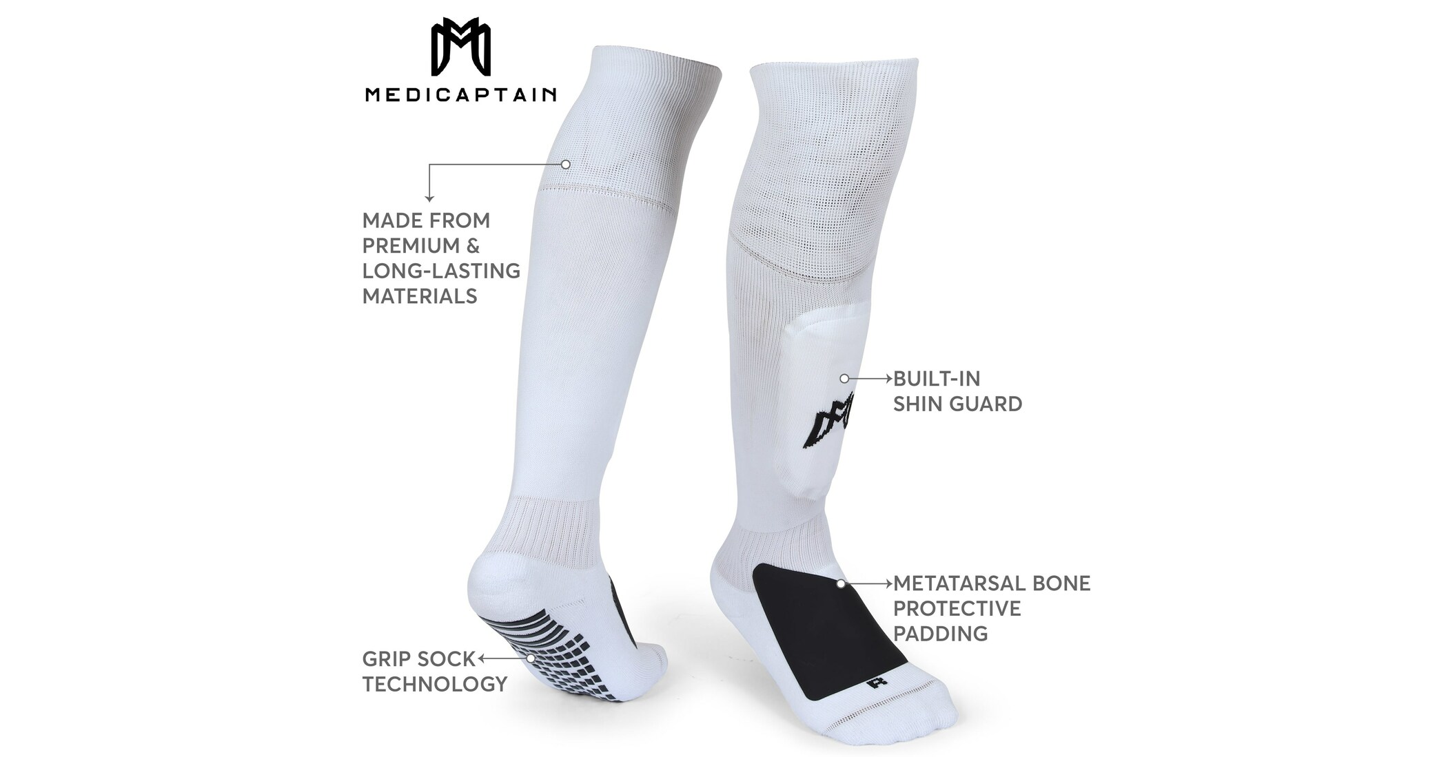 TEUEN Kids Grip Socks Soccer Anti Slip Athletic Socks Soft