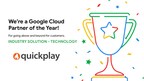 Quickplay Wins Google Cloud Industry Solution Technology Partner of the Year Award for Second Straight Year