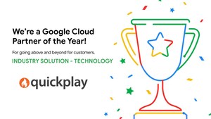 Quickplay remporte le prix du partenaire Google Cloud dans la catégorie Solutions Technologiques pour la deuxième année consécutive