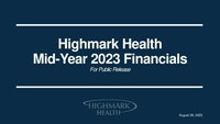Highmark Health reports $13.6 billion in revenue, $389 million net income and $230 million operating gain for first half of 2023