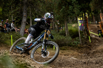 Monster Energy's Marine Cabirou from Millau, France Claims Fourth Place in Elite Women Division at the UCI Downhill Mountain Bike World Cup in Andorra