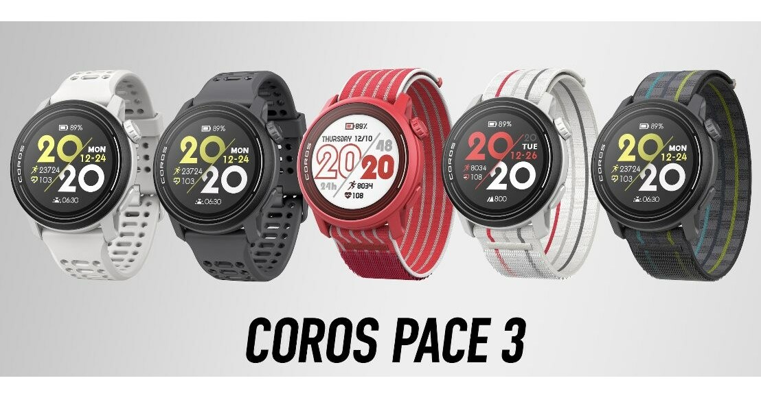 COROS PACE 3 GPS Sport Watch - Track Edition with Nylon Band