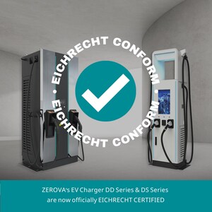 Los cargadores para vehículos eléctricos de las series DS y DD de ZEROVA superan la certificación Eichrecht