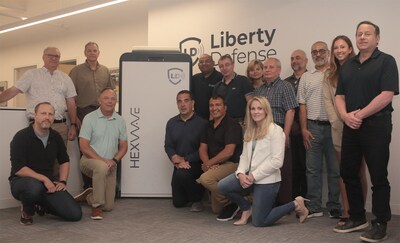 Liberty Defense team pictured with HEXWAVE (CNW Group/Liberty Defense Holdings Ltd.)