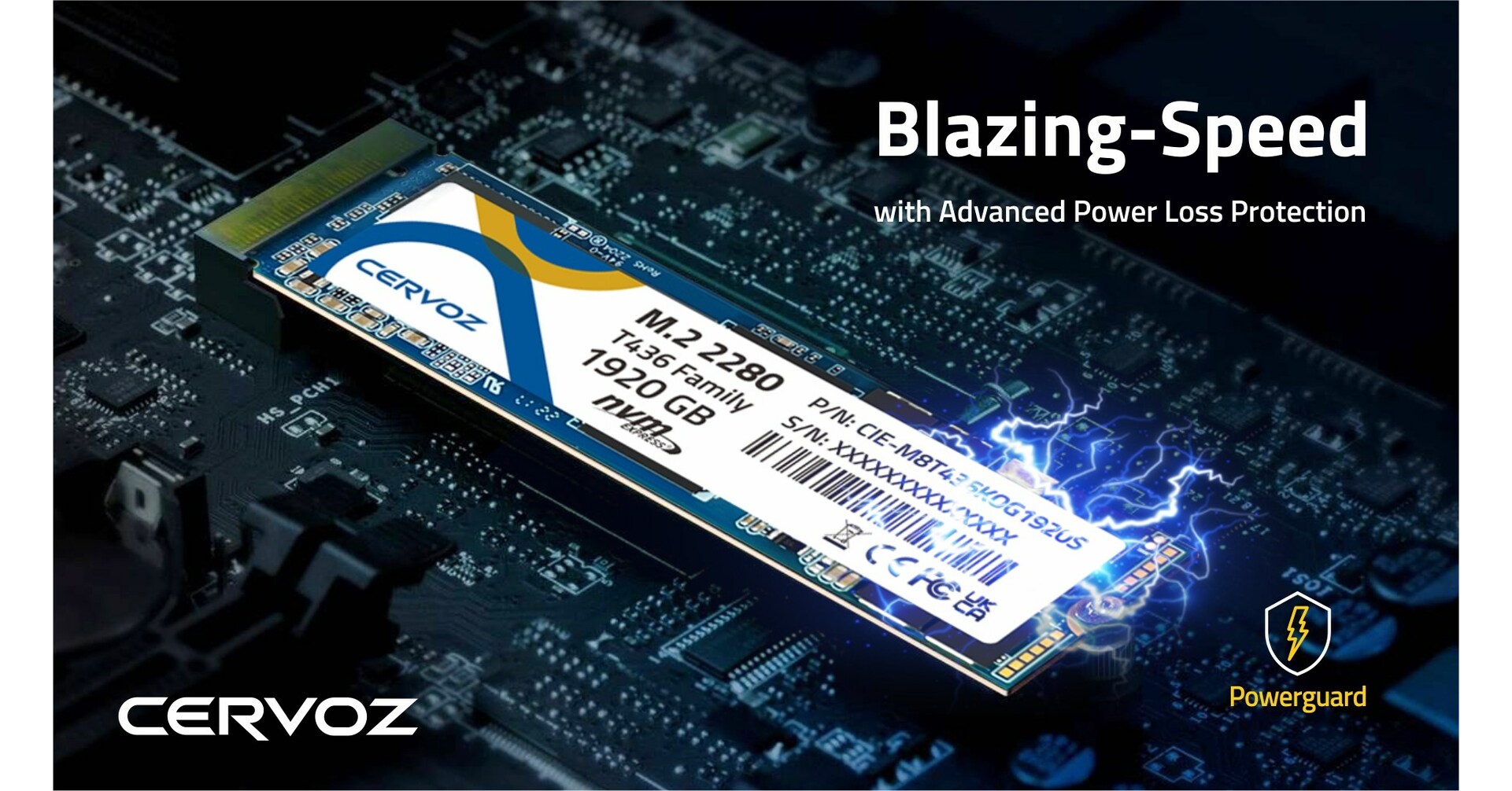 Cervoz NVMe PCIe Gen3x4 SSDs: Blazing-Speed with Advanced Power Loss Protection
