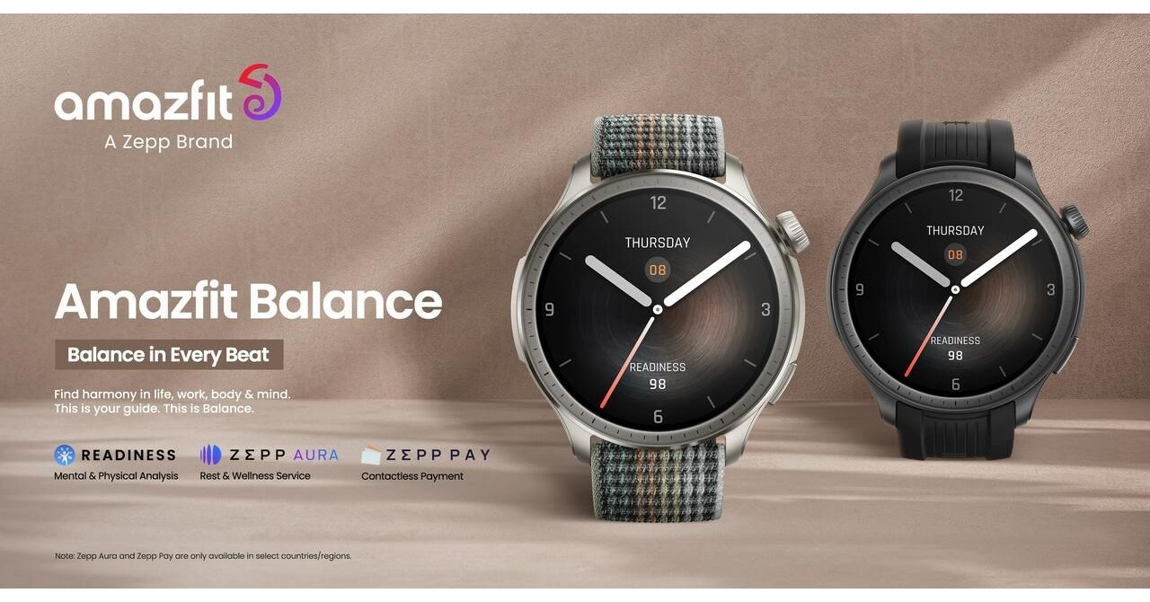 Zepp Health lanceert Amazfit Balance met AI-aangedreven functies voor het best gebalanceerde leven