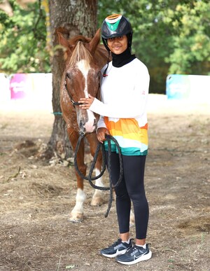 A primeira jovem indiana a competir no próximo Equestrian World Endurance Championship a ser realizado em Casltelsgrat, França --  2 de setembro