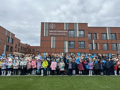 These first-grade school children will be attending the school - Photo credit: Informburo.kz