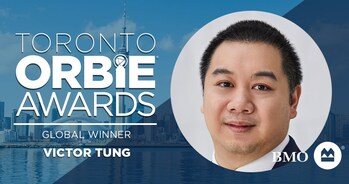 Global ORBIE Winner, Victor Tung of Bank of Montreal Financial Group