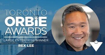 Large Enterprise ORBIE Winner, Rex Lee of Canadian Tire Corporation