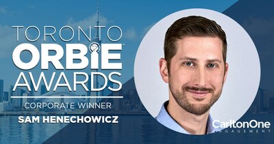 Corporate ORBIE Winner, Sam Henechowicz of CarltonOne Engagement